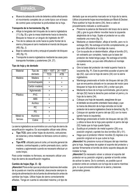 BlackandDecker Scie A Onglets- Sms254 - Type 1 - Instruction Manual (Europ&eacute;en)