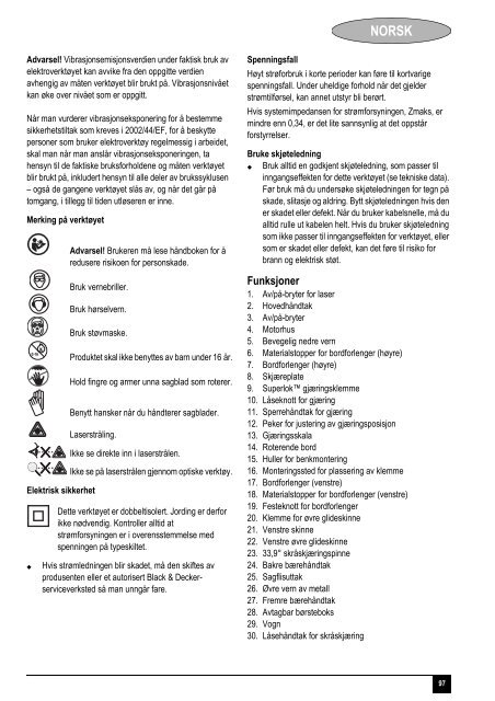 BlackandDecker Scie A Onglets- Sms254 - Type 1 - Instruction Manual (Europ&eacute;en)