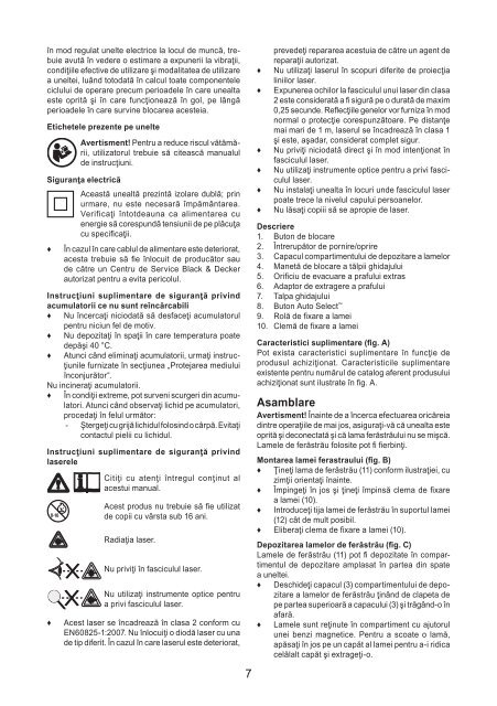 BlackandDecker Scie Sauteuse- Ks800s - Type 1 - Instruction Manual (Roumanie)