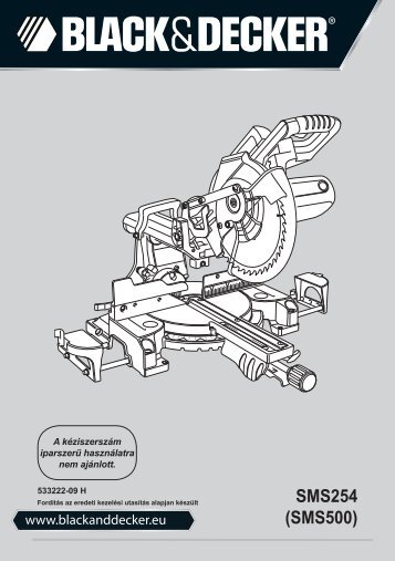 BlackandDecker Scie A Onglets- Sms254 - Type 1 - Instruction Manual (la Hongrie)