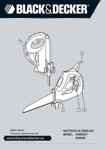 BlackandDecker Scie- Ks890gt - Type 1 - Instruction Manual (Pologne)