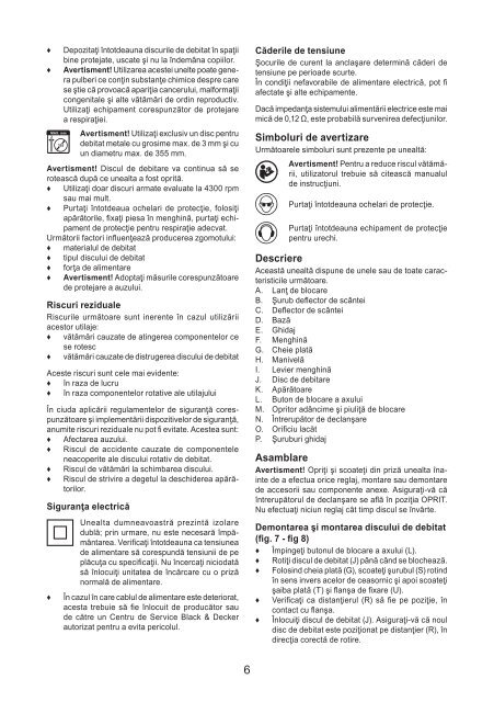 BlackandDecker Tronconneuse A Disque- Cs355 - Type 1 - Instruction Manual (Roumanie)