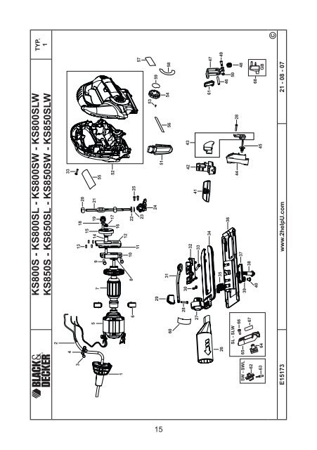 BlackandDecker Scie Sauteuse- Ks800ew - Type 1 - Instruction Manual (la Hongrie)