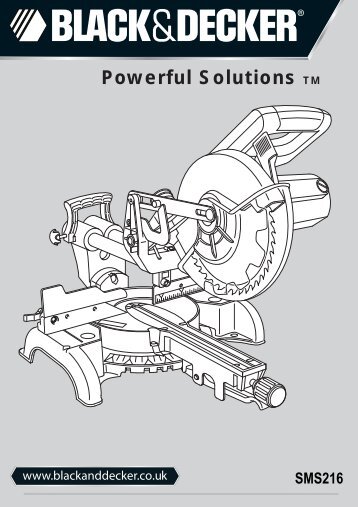 BlackandDecker Scie A Onglets- Sms216 - Type 1 - Instruction Manual (Anglaise)