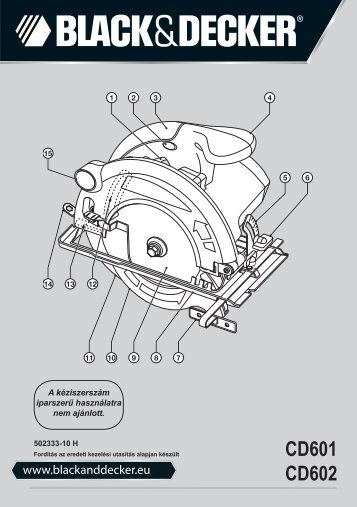 BlackandDecker Scie Circulaire- Cd602 - Type 2 - Instruction Manual (la Hongrie)