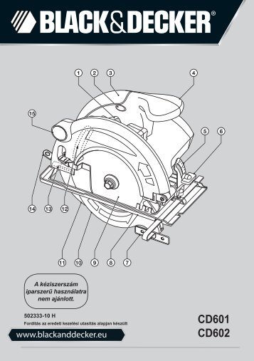 BlackandDecker Scie Circulaire- Cd601 - Type 3 - Instruction Manual (la Hongrie)