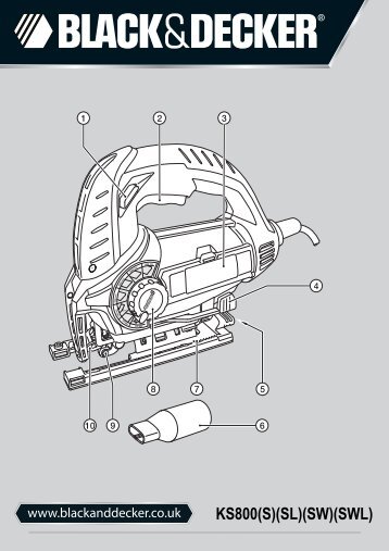 BlackandDecker Scie Sauteuse- Ks800slw - Type 1 - Instruction Manual (Anglaise)