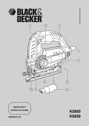 BlackandDecker Scie Sauteuse- Ks800slw - Type 1 - Instruction Manual (TchÃ¨que)