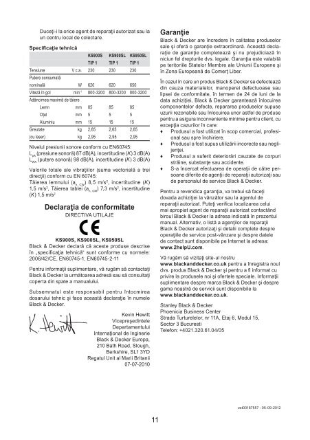 BlackandDecker Scie Sauteuse- Ks900s(K) - Type 1 - Instruction Manual (Roumanie)