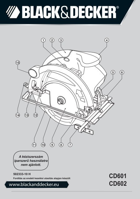 BlackandDecker Scie Circulaire- Cd602 - Type 3 - Instruction Manual (la Hongrie)