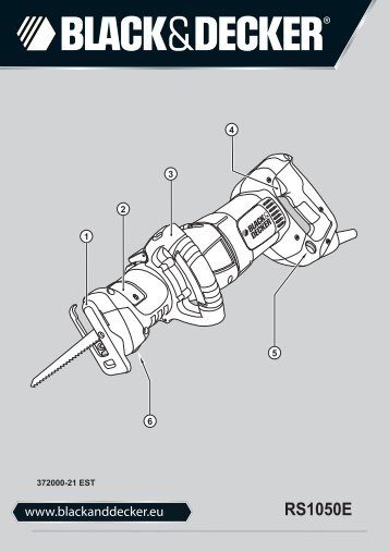 BlackandDecker Scie Egoine- Rs1050e(K) - Type 1 - Instruction Manual (EuropÃ©en Oriental)