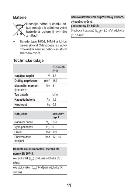 BlackandDecker Tournevis- Bdcs36g - Type 1 - Instruction Manual (Tch&egrave;que)