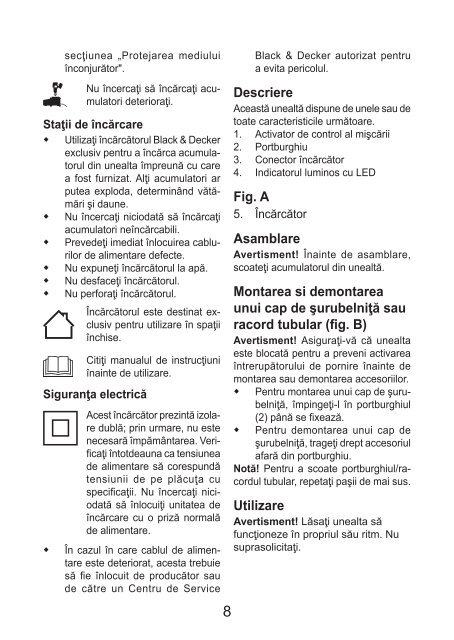 BlackandDecker Tournevis- Bdcs36g - Type 1 - Instruction Manual (Roumanie)