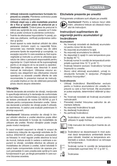 BlackandDecker Tournevis- Plr36nc - Type H1 - Instruction Manual (Roumanie)