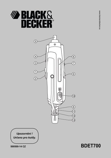 BlackandDecker Kit Outil- Bdet700 - Type 1 - Instruction Manual (Tch&egrave;que)