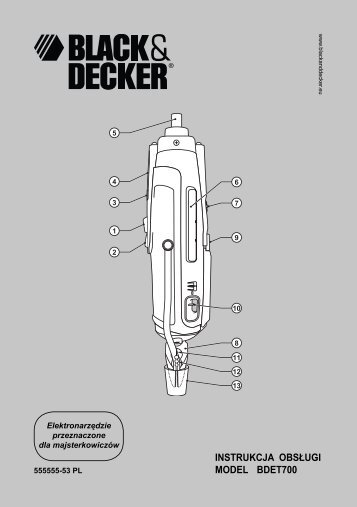 BlackandDecker Kit Outil- Bdet700 - Type 1 - Instruction Manual (Pologne)