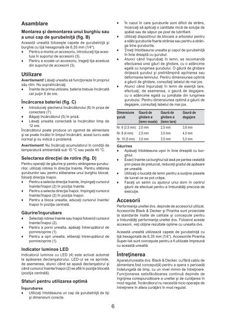 BlackandDecker Tournevis- Kc460ln - Type H1 - Instruction Manual (Roumanie)