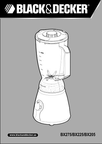 BlackandDecker Mixeur- Bx205 - Type 1 - Instruction Manual