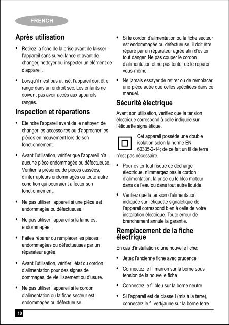 BlackandDecker Mixeur- Bx205 - Type 1 - Instruction Manual