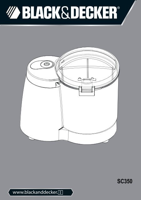 BlackandDecker Hachoir- Sc350 - Type 1 - Instruction Manual (Anglaise - Italienne - Grecs)
