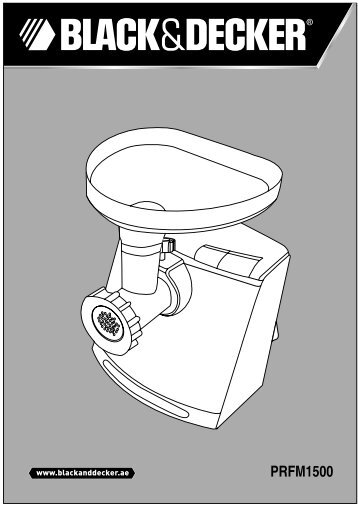 BlackandDecker Hachoir- Prfm1500 - Type 1 - Instruction Manual (Anglaise - Arabe)