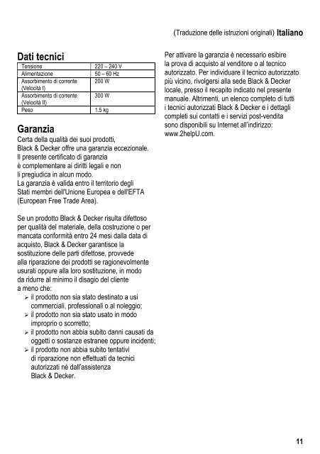 BlackandDecker Mixeur- Bl300 - Type 1 - Instruction Manual (Europ&eacute;en)