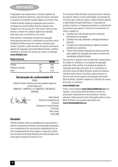 BlackandDecker Mixeur- Bs500 - Type 1 - Instruction Manual (Europ&eacute;en)