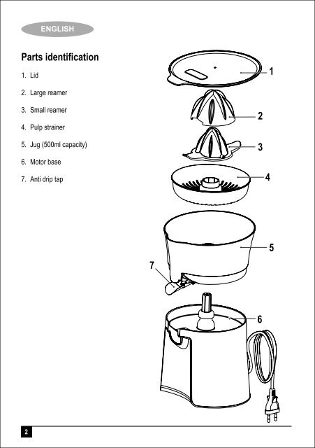 BlackandDecker Presse Fruits- Cj750 - Type 1 - Instruction Manual (Anglaise - Arabe)