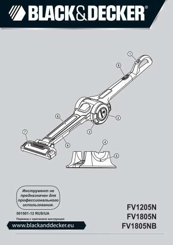 BlackandDecker Aspirateur Sans Fil- Fv1805n(B) - Type H2 - Instruction Manual (Russie - Ukraine)