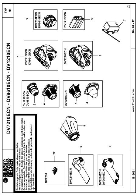 BlackandDecker Aspirateur Port S/f- Dv9610ecn - Type H1 - Instruction Manual (Europ&eacute;en)