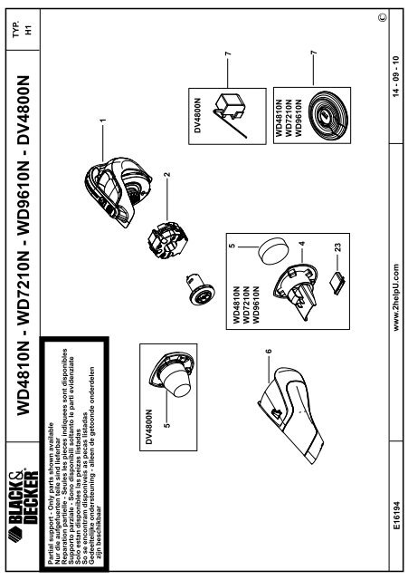 BlackandDecker Wet N'dry Vac- Wd9610 - Type H1 - Instruction Manual (Europ&eacute;en)