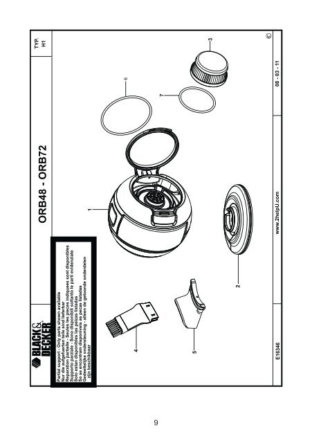 BlackandDecker Mini Vac- Orb48 - Type H1 - Instruction Manual (Russie - Ukraine)