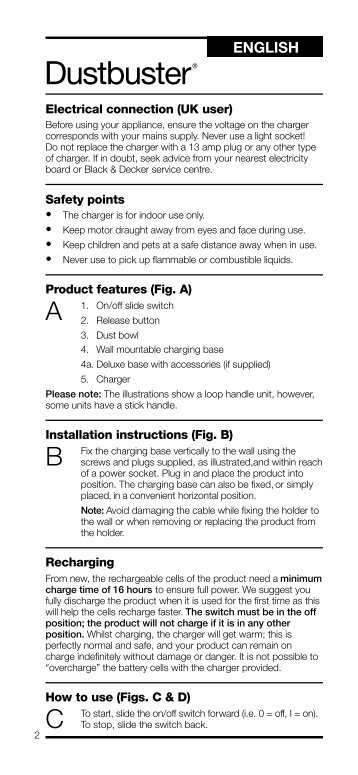 BlackandDecker Aspirateur Port S/f- Hc431 - Type 3 - Instruction Manual (EuropÃ©en)