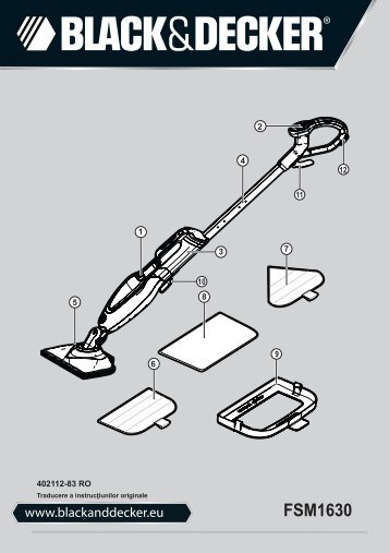 BlackandDecker Balai Laveur Vapeur- Fsm1630bl - Type 1 - Instruction Manual (Roumanie)