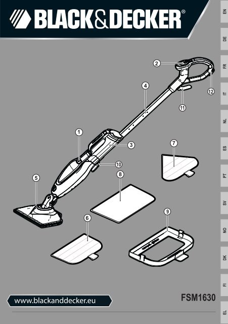 BlackandDecker Balai Laveur Vapeur- Fsm1630bl - Type 1 - Instruction Manual (Europ&eacute;en)