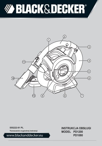 BlackandDecker Aspirateur Port S/f- Pd1080 - Type H2 - Instruction Manual (Pologne)