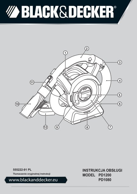 BlackandDecker Aspirateur Port S/f- Pd1080 - Type H2 - Instruction Manual (Pologne)