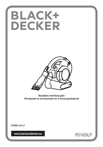 BlackandDecker Aspirateur Port S/f- Pd1420l - Type 1 - Instruction Manual (Lituanie)