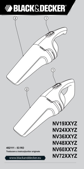 BlackandDecker Aspirateur Port S/f- Nv3600 - Type H2 - Instruction Manual (Roumanie)