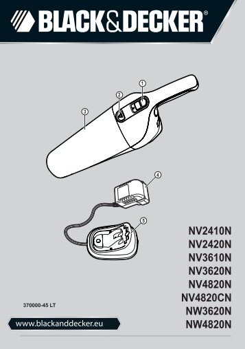 BlackandDecker Aspirateur Port S/f- Nv3610n - Type H1 - Instruction Manual (Lituanie)