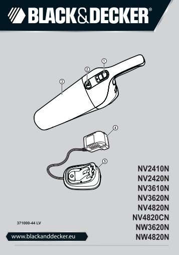 BlackandDecker Aspirateur Port S/f- Nv3610n - Type H1 - Instruction Manual (Lettonie)