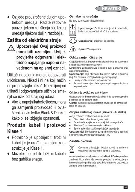 BlackandDecker Balai Laveur Vapeur- Fsm1620 - Type 1 - Instruction Manual (Balkans)