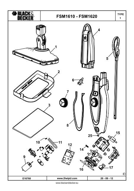 BlackandDecker Balai Laveur Vapeur- Fsm1620 - Type 1 - Instruction Manual (Balkans)