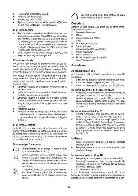 BlackandDecker Mini Vac- Orb72 - Type H1 - Instruction Manual (Roumanie)