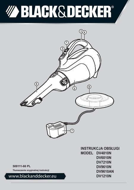 BlackandDecker Aspirateur Port S/f- Dv1210n - Type H1 - Instruction Manual (Pologne)