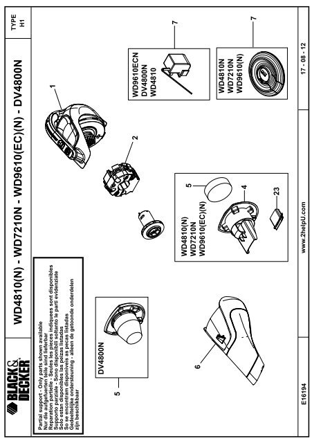 BlackandDecker Wet N'dry Vac- Wd9610ecn - Type H1 - Instruction Manual (Europ&eacute;en)