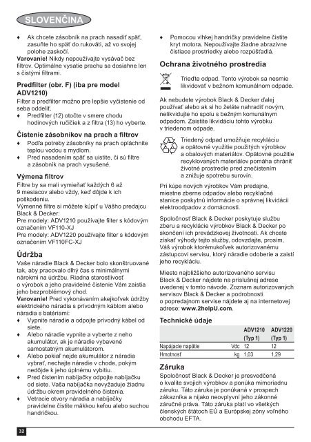 BlackandDecker Aspirateur Auto- Adv1220 - Type H1 - Instruction Manual (Europ&eacute;en Oriental)