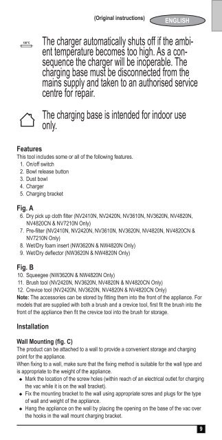 BlackandDecker Aspirateur Port S/f- Nv2410n - Type H1 - Instruction Manual (Anglaise)