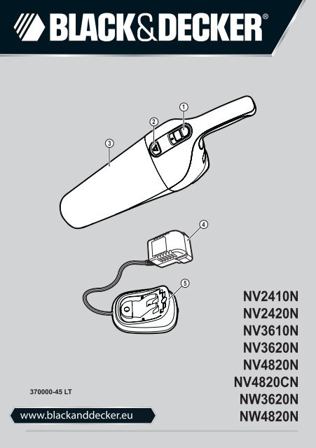 BlackandDecker Aspirateur Port S/f- Nv2410n - Type H1 - Instruction Manual (Lituanie)