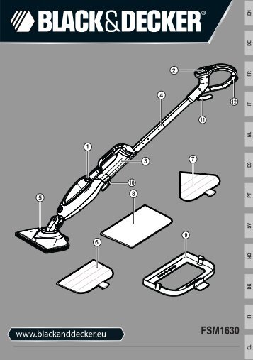 BlackandDecker Balai Laveur Vapeur- Fsm1630 - Type 1 - Instruction Manual (EuropÃ©en)